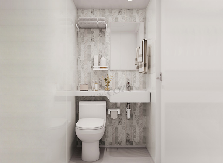 Modern style prefab shower room with toilet modular bathroom pod (BUL1014)