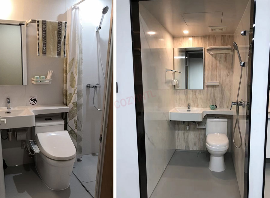 SMC waterproof flat pack unit bathroom prefab bathroom pod for apartment (BUL1020)