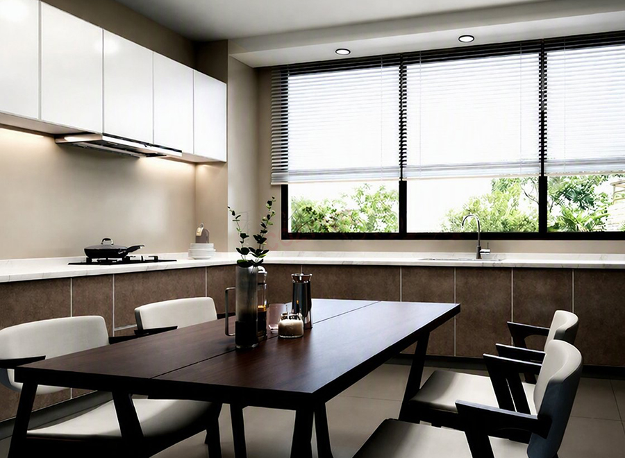 Simple modern one-stop kitchen solution kitchen cabinet units with kitchen cabinets for apartment