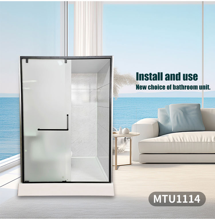 Waterproof high quality integrated bathroom modular toilet unit with SMC molded floor