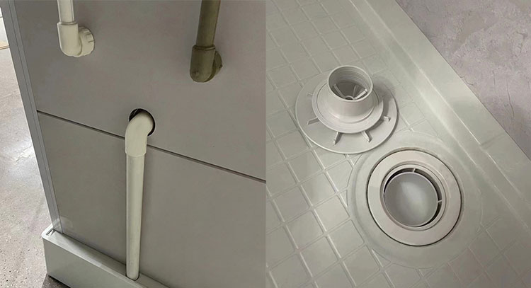 Waterproof high quality integrated bathroom modular toilet unit with SMC molded floor