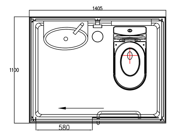 Waterproof floor base shower cabin and shower room china manufacturer