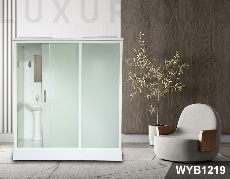 Bathroom box prefab bathroom pods with shower toilet and wash functions for temporary building