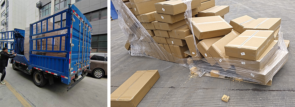 On the afternoon of March 10, 2025, the customer reported that a batch of mirror cabinets that had just arrived at the customer's factory fell to the ground. I heard that the forklift operator turned too fast, but the forklift operator responded that the mirror cabinet was stacked too high.