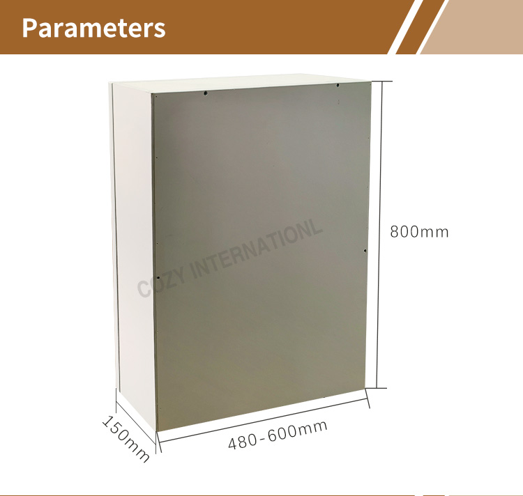 Modern Fashion Recessed Mirror Cabinet and Bathroom Cabinet With 3 Storage Shelves