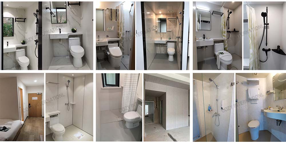 Luxury style unit bathroom pod all in one bathroom pod for residential project