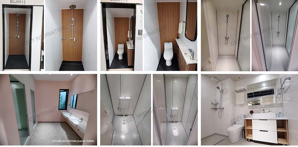 Easy cleaning portable shower and toilet modular bathroom unit prefabricated (BUJ1820)