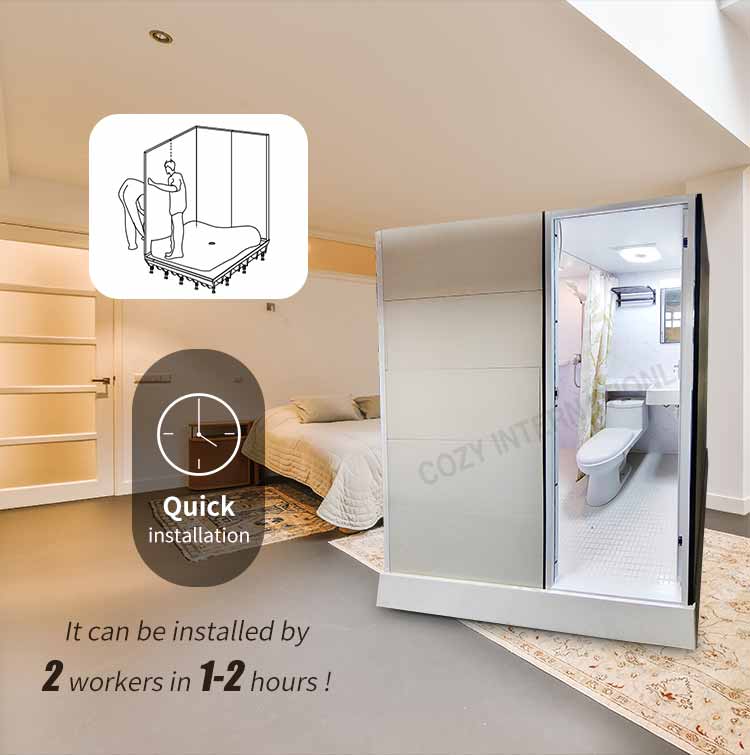 Super value modular all in one bathroom toilet unit for hotels(MTU1217)