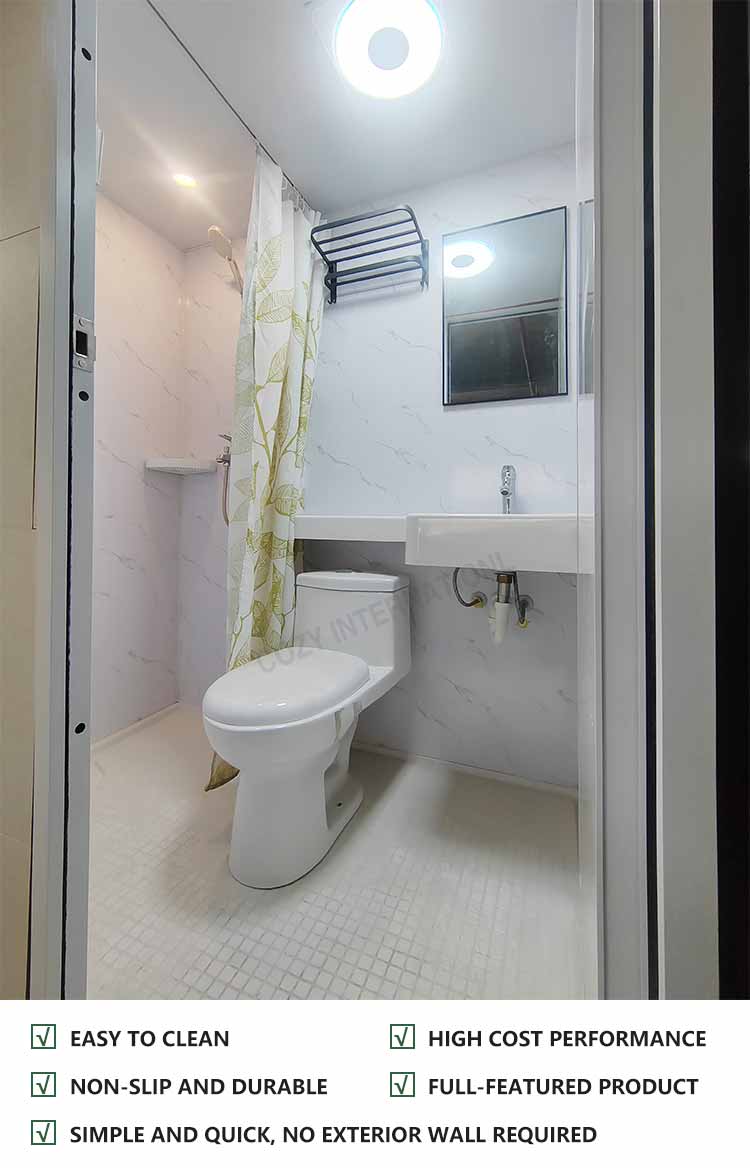 Super value modular all in one bathroom toilet unit for hotels(MTU1217)