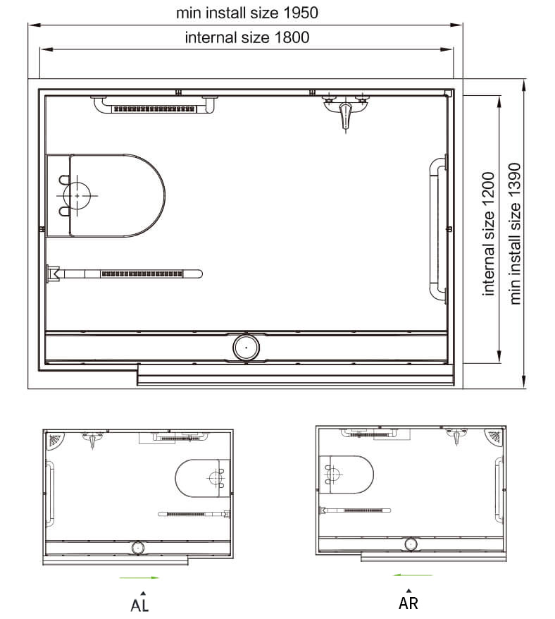 Good reputation modern bathroom products modular bathroom storage unit(BUN1218)