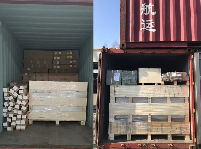 A busy shipment on prefabricated bathroom units today