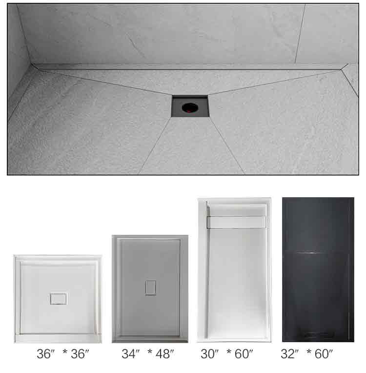 Foamed cement board rock plate facing anti-slip shower bases shower tray