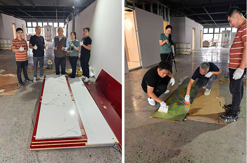 Customers from Taiwan came to learn