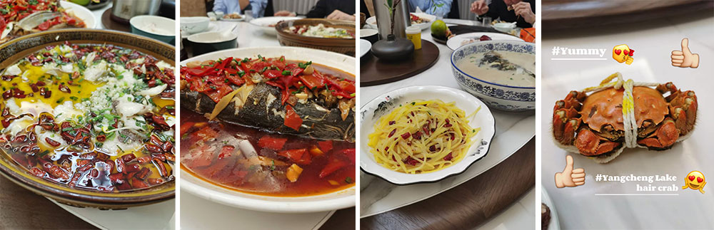 This is a grand welcome banquet and also a good time for a group meal This is a grand welcome banquet and also a good time for a group meal