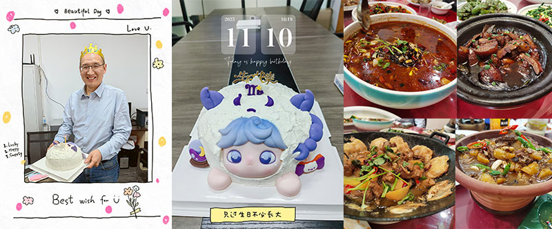 The birthday party initiated by Manager Liu The birthday party initiated by Manager Liu