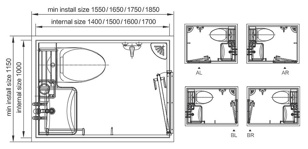 Simple installation of integrated bathrooms prefab bathroom units for hotels