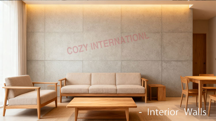 Fireproof Water Resistant Interior Wall Cladding Lightweight Fiber Cement Board