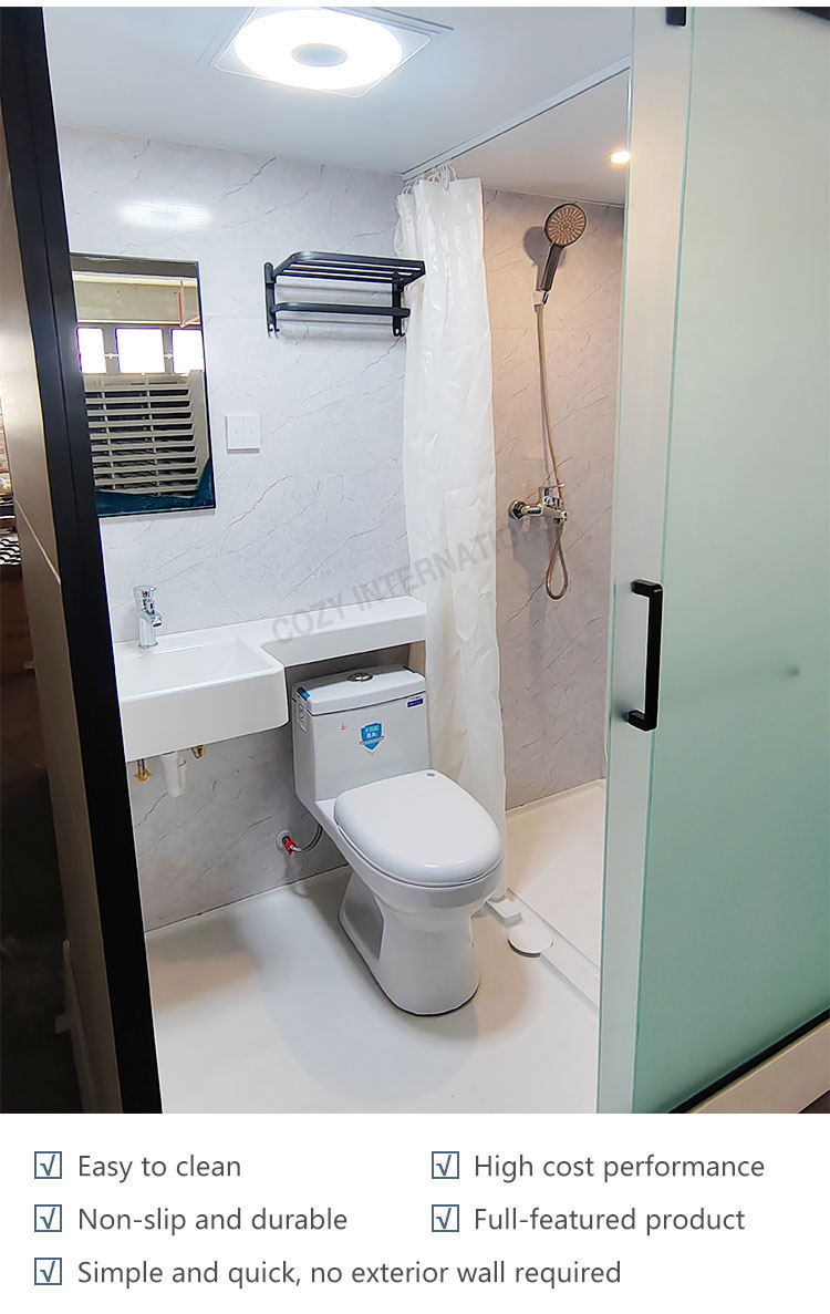 Fast installation engineering preferred bathroom unit modular toilet unit(MTU1219)