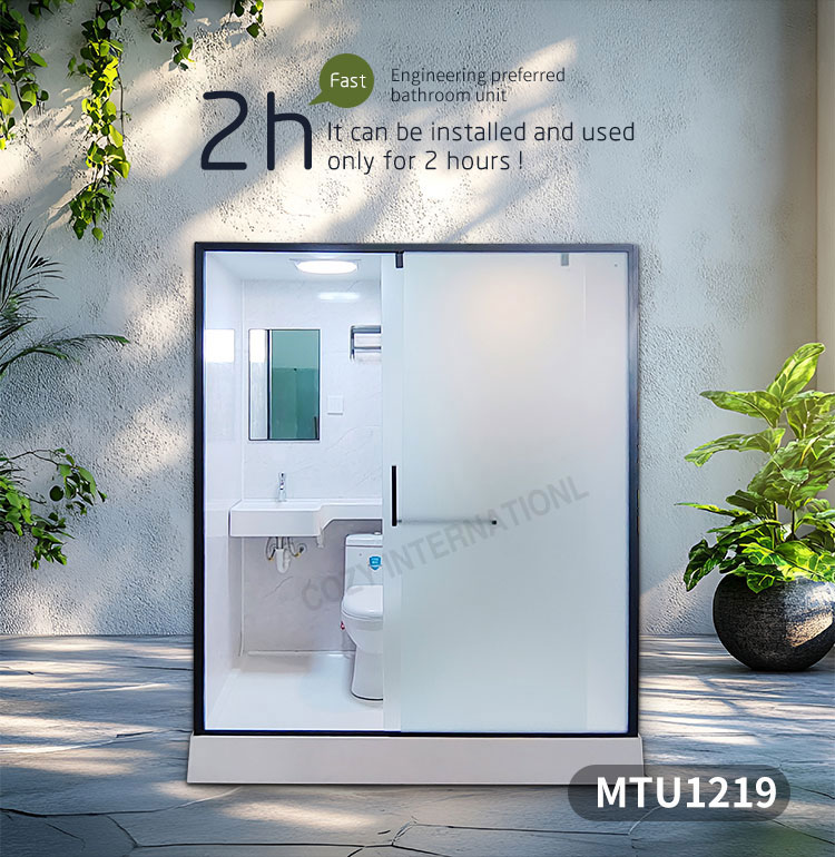Fast installation engineering preferred bathroom unit modular toilet unit(MTU1219)