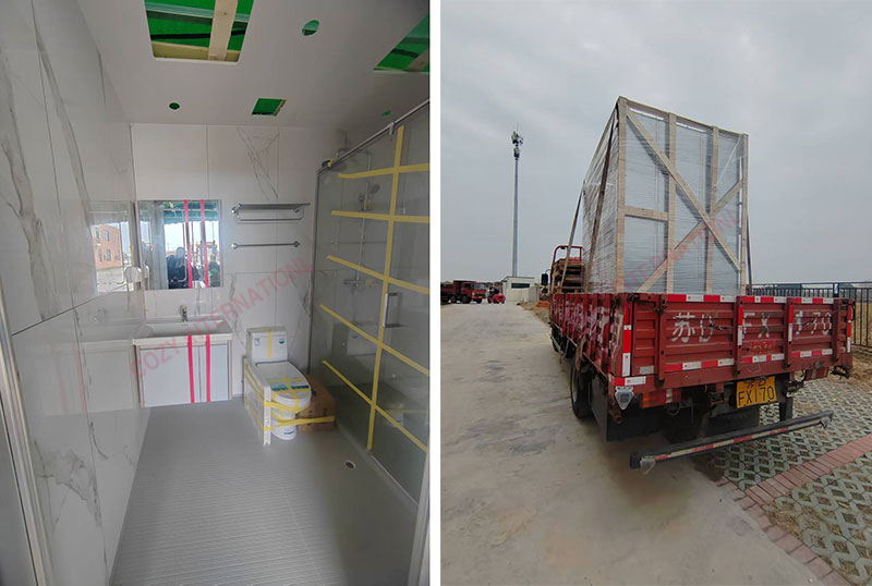 The new ceramic tiled Prefab Bathroom Units has been delivered and shipped!