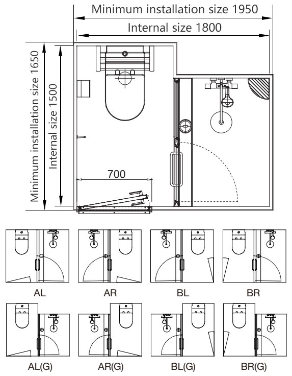 Nice quality prefab toilet bathroom units made in China(BUX1518)