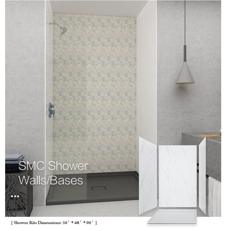 Shower wall surround tray shower kits 364896 with American UPC certification Shower wall surround tray shower kits 364896 with American UPC certification