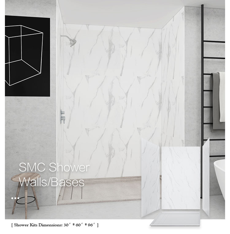 Shower wall surround and shower tray for the US certificated UPC