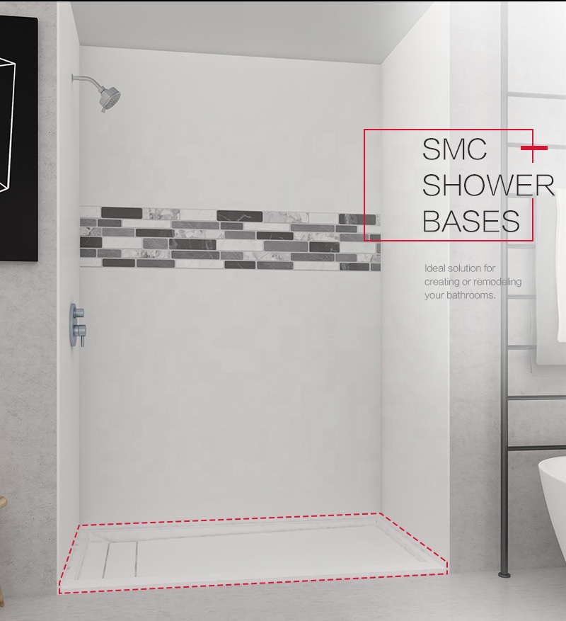 UPC certificate SMC material shower base tray with high quality 36X60 Inches