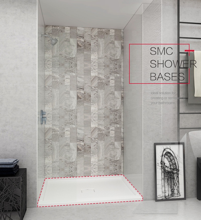 Wholesale standing easy cleaning antislip resin tray base shower pan 34X48 inches Wholesale standing easy cleaning antislip resin tray base shower pan 34X48 inches