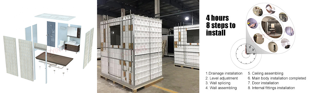 Modern Design Prefab Bathroom Units Wet Block Ship Toilets From Chinese Manufacturer for Ship Boot Use Modern Design Prefab Bathroom Units Wet Block Ship Toilets From Chinese Manufacturer for Ship Boot Use