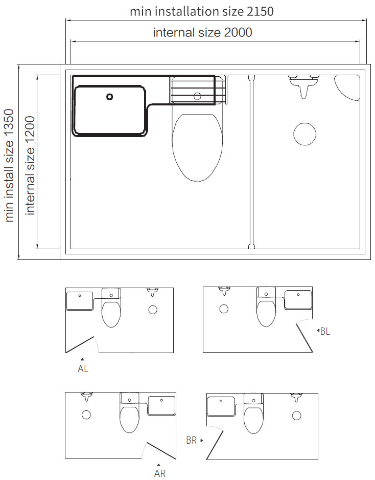 Prefabricated bathroom toilet pod bathroom units prefab (BUL1220)