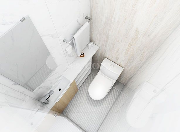 Waterproof SMC prefabricated bathroom pods with toilet and wash for temporary building (09 Series-toilet)
