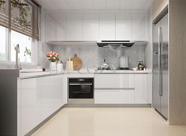 Prefab integrated kitchen cabinets unit for custom prefab houses