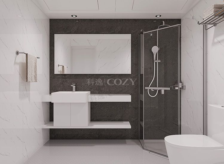 Waterproof modular bathroom all in one prefab bathroom unit (BUJ1624Z)