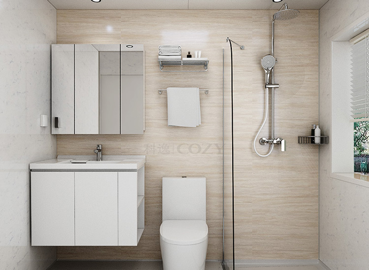 Waterproof modular bathroom hot sale container house bathroom pods ready made bathroom(BUJ1624F)