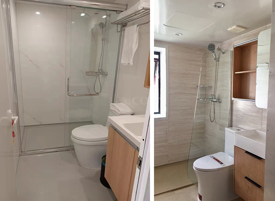 Waterproof modular bathroom hot sale container house bathroom pods ready made bathroom(BUJ1624F)