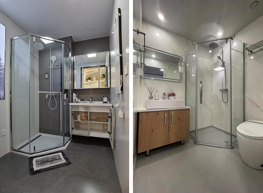 Waterproof modular bathroom all in one prefab bathroom unit (BUJ1624Z)