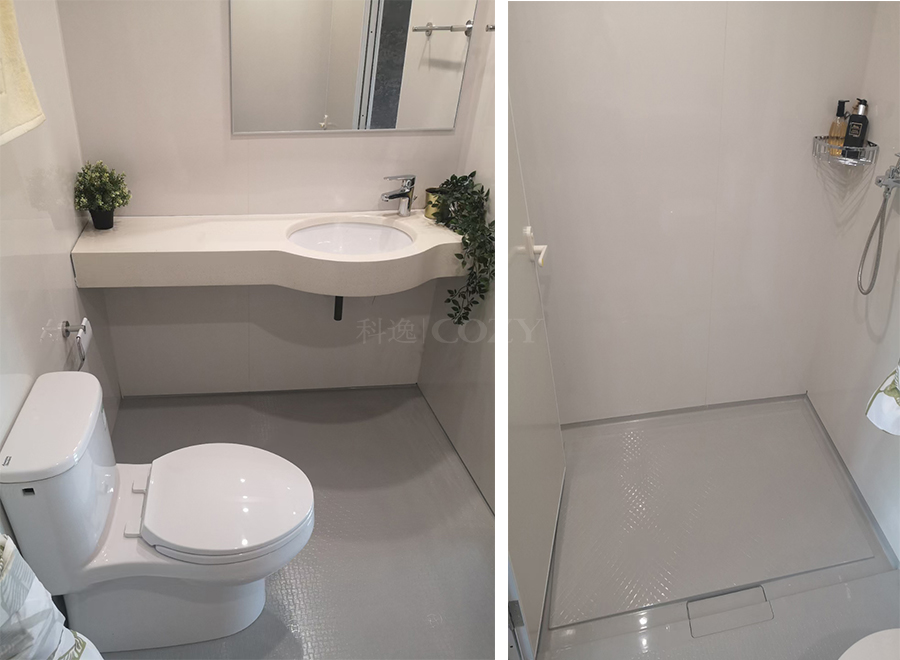 Simple design ready made bathroom all in one toilet pod for hotel(BUL1620)