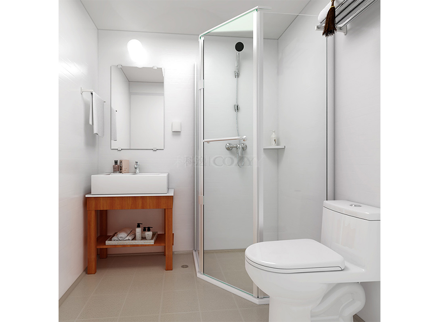 High quality fast installation prefab bathroom and shower sink vanity unit bathroom modular bathroom pod for greentree hotel (BUL1618_greentree)