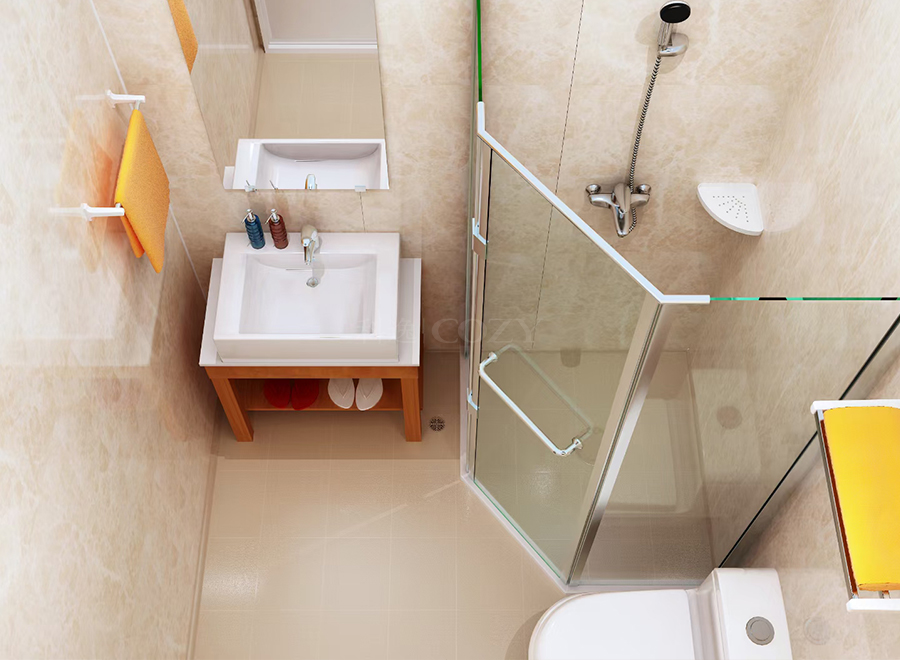 Light weight shower toilet unit all in one portable bathroom pod toilet for apartment(BUL1618_greentree)