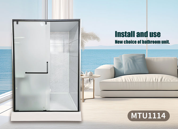 Waterproof high quality integrated bathroom modular toilet unit with SMC molded floor(MTU1114)