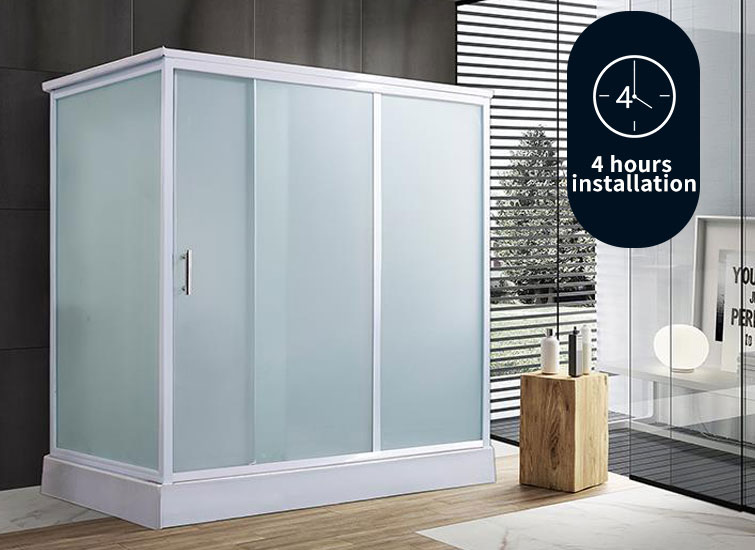 Bathroom box prefab bathroom pods with shower toilet and wash functions for temporary building
