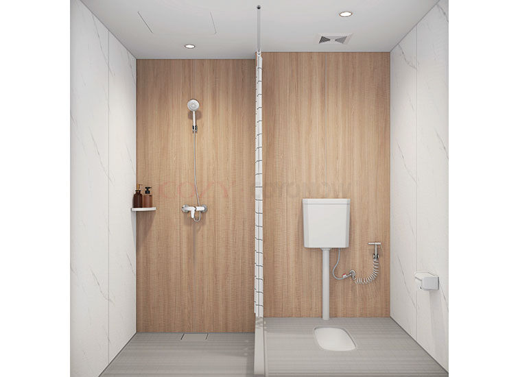 Waterproof prefab bathroom and shower ready made toilets for hospital or temporary buildings