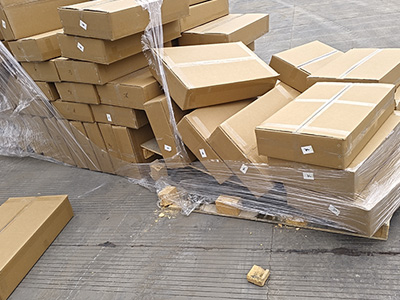 The mirror cabinet fell over