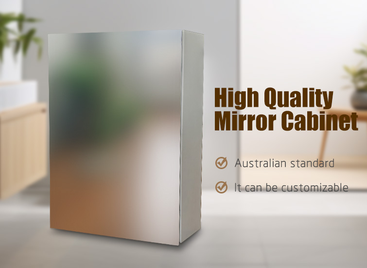 Modern Fashion Recessed Mirror Cabinet and Bathroom Cabinet With 3 Storage Shelves