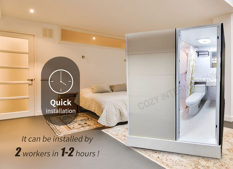 Super value modular all in one bathroom toilet unit for hotels(MTU1217)