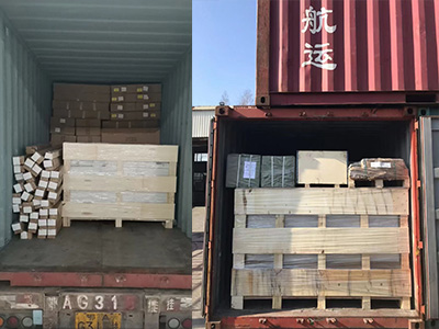 A busy shipment on prefabricated bathroom units today