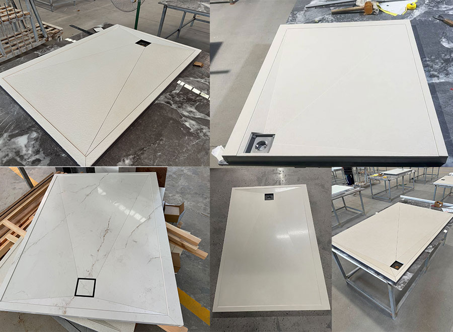 Foamed cement board rock plate facing anti-slip shower bases shower tray