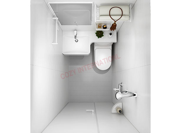 Simple installation of integrated bathrooms prefab bathroom units for hotels