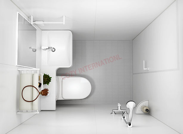 Simple style all in one bathroom pods bathroom units